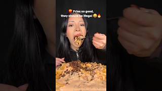 These fries? Next level. 🍟🔥 Don’t watch hungry. #mukbang #frieslover #crispygoodness #foodshorts