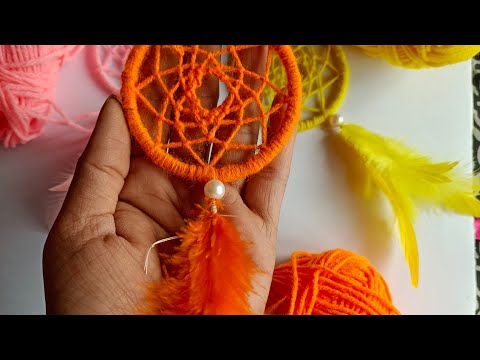 How to make an easy dream catcher step by step.