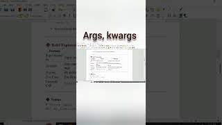 ARGS, Kwargs #pythonprogramming #pythonforbeginners #functionarguments #codingbat