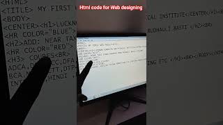Web page designing code #computertricks #html #shortvideo #tricks #newshorts #basictricks