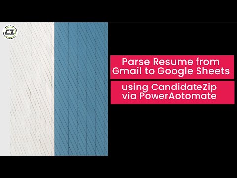 Parse Resume from Gmail to Google Sheets using CandidateZip via PowerAotomate