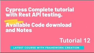 #CypressTutorial Cypress Automation Testing from Scratch + Framework Creation -  Custom Commands
