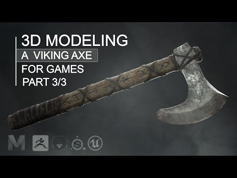 3D Modeling A Viking Axe For Games - Part 3