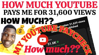MY YOUTUBE PAYCHECK|HOW MUCH YOUTUBE PAYS ME FOR 31.600 VIEWS |Cameroonian Youtuber|Milton