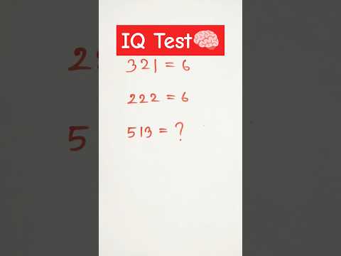 Can You Solve This IQ Test in 10 Seconds? #IQTest #mathtricks #mentalability #mentalmath #shorts