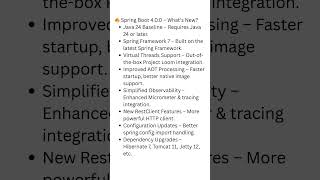 🚀 Spring Boot 4.0 – Top New Features in 30 Seconds! ⚡ | Java 24 + Spring Framework 7