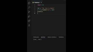 Python Findall Regex | #learn #code #learnpython #learning #python#variablesinpython#function#return