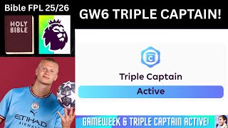 TRIPLE CAPTAIN ACTIVE! / BENCH BOOST SUCCESS? 🍟 WILDCARD TIPS FOR GAMEWEEK 6 & BIBLE TALK, FPL 25/26