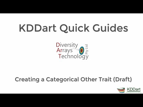 KDDart Quick Guides - Creating a Categorical Other Trait