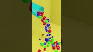 Colourful Smileys Filling The Glass 😍 #blender3danimation  #satisfying