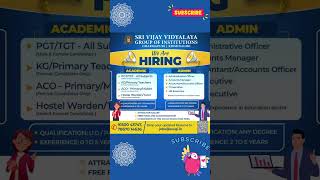 PGT / TGT Teacher l Job Vacancy 2024 l Hostel Warden l #job #jobvacancy2024 #tamilnadujobs2024