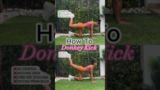Know how to Donkey Kick ✅ #glutes #donkeykick #fitness #exercise #workout #tips #howto #beginner