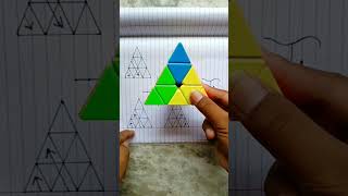 Piramid cube solve {easy} trick | triangle cube solve kese kare 😈...#shorts #viral #shortvideos