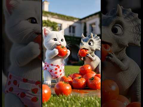 🐾 Kitten’s Brother Isn’t a Cat… It’s a Dinosaur! 😲🦖 #aicat #catlover #catcute #friendship