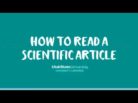 How To Read a Scientific Article
