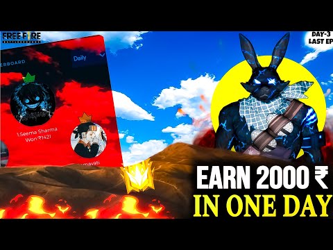 #DAY3 AND 💀LAST EPISODE OF EARNING😎 MONEY 💰 | 💦KiLLING NOOB HACKERS 😂 |😈Solo tournament gameplay 🙇