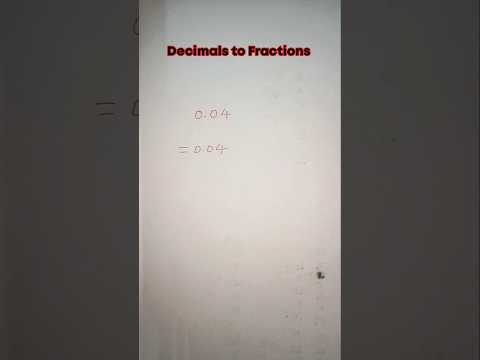 How To Convert Decimals To Fractions! 📏✨ #shorts