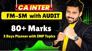 Most Important Topics with Questions FM- SM & Audit | CA Inter Jan 26 | ABC Analysis | 1.5 Days