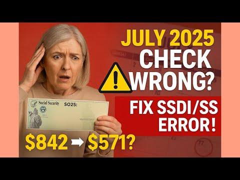 Why Is Your SSDI or SSI Check LOWER in July 2025? Payment Errors & Fixes Explained! SSDI,SSI,SSA Fix