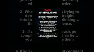 Dark manipulation ☠️ # brain dev # mindset growth # psychology