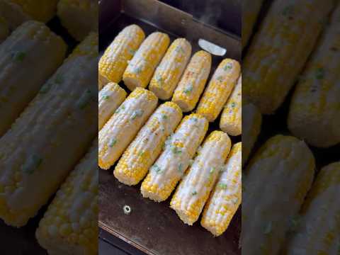 Cambodian coconut corn 🌽 #campingfood #griddle #asianrecipe #easyrecipe #cornrecipe