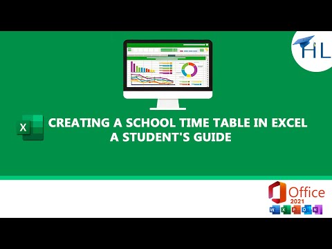 Creating a School Time Table in Excel: A Student's Guide | MS Office 2021