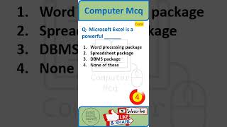 computer awareness || Ms Excel question and answers || computer mcq for competitive exams