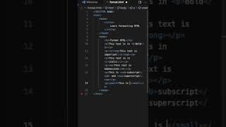 Learn Formatting HTML #buildtheweb #coding #html #learn #css