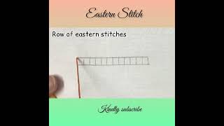 Eastern Stitch stitch #shorts #ytshorts #1minutetutorial #chainstitch