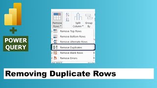How to remove duplicate values and rows in power query