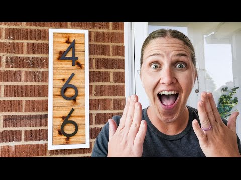 DIY Modern House Number Sign