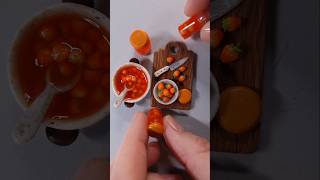 Miniature jar with strawberry juice 🍓#diy #polymerclay #miniature #fimo #dollhouse