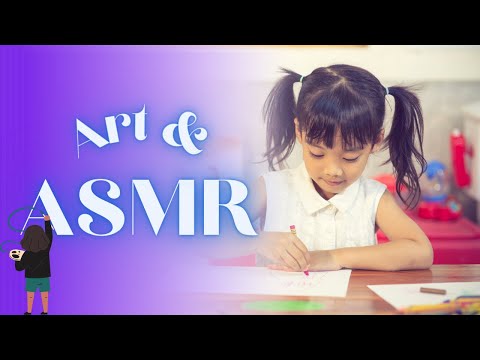 Art & ASMR | Soothing art percussion | Creative 4 year-old draws, taps, scratches, sings & creates