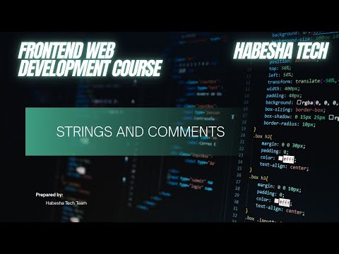 3 Strings and Comments