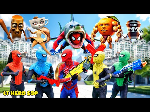 The Joker turns Tung Tung Sahur into a villain and destroys the city - LT Hero ESP