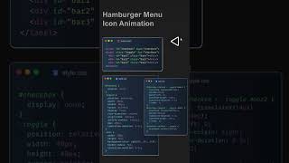 Pure CSS Hamburger Menu 😱 | No JavaScript #shorts