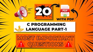 🚀 C Language Masterclass: 20 Must-Know Questions (Part 1) 🧠💻