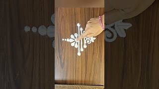 simple flower rangoli designs for beginners 🌺 easy rangoli for daily #rangoli #kolam #shorts #viral