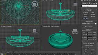 Tutorial 3ds Max - How to Make a Fountain with Particle-3Ds Max Tutorial Water fluid simulation