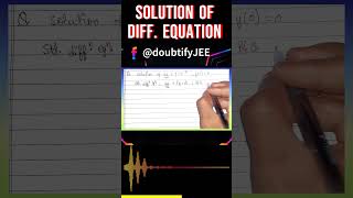 The solution of dy/dx + y = e⁻ˣ, y(0) = 0 is:...| Doubtify JEE