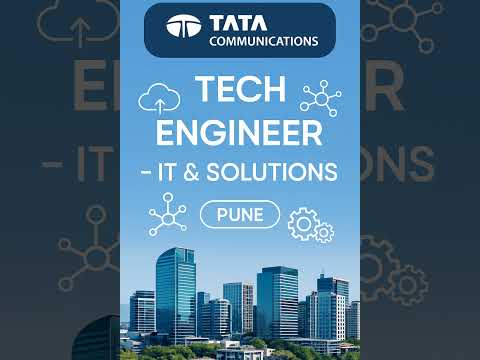 Tech Engineer – IT & Solutions | Tata Communications | Pune | Hiring Now #tata #hurrynow #itjobs