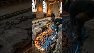 How To Make A Beautiful Floor From Broken Concrete #diytransformation