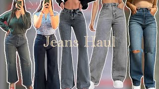 *HUGE* HIGH WAISTED JEANS HAUL😍 | WIDE LEG, BOOT LEG, HIGH RISE, FLARED | Akanksha Pathak
