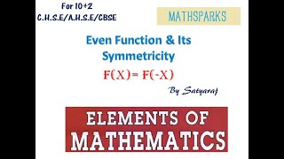 Even function and How is it symmetric about Y-axis?