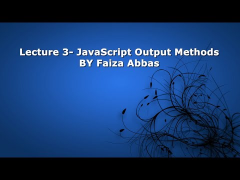 Lecture 3- JavaScript Output tutorial for beginners in Urdu/Hindi