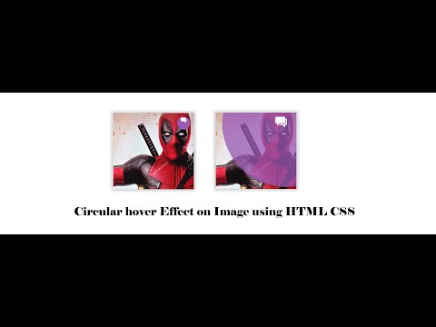 how to make Image with circular hover effect using html and CSS