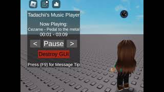 MUSIC PLAYER GUI SCRIPT | WORK FOR ALL GAMES | NO KEY