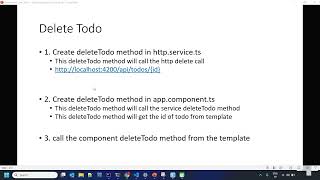 Delete Todo  - Building a Full Stack Todo App with Angular 16 and Spring Boot 3