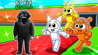 I Pretended to Be the 67 KID to Troll MY SPRUNKI FRIENDS in Steal a Brainrot!
