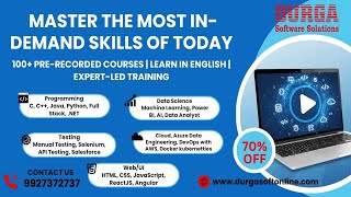 100+ IT & Tech Courses — Learn Anytime, Anywhere with DURGASOFT Online !
